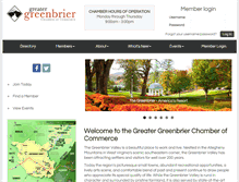 Tablet Screenshot of greenbrierwvchamber.org